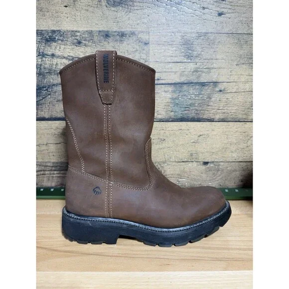 EXCELLENT!!! Wolverine Men DD Work Wellington Work Boots Leather Sz 9 W04727 - Picture 4 of 11